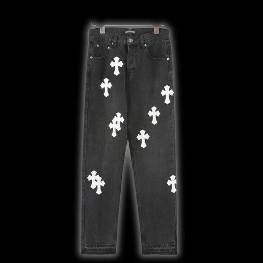 Chrome Hearts 21FW Denim Cross Noir Et Blanc