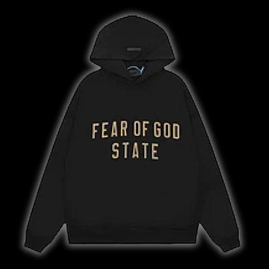 Sweat À Capuche Noir « Peur Du Bon État »