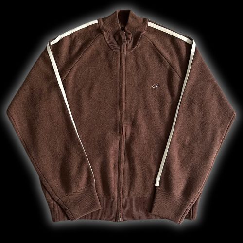 Sweat À Capuche Zippé En Tricot Corteiz Marron