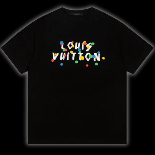 T-Shirt Louis Vuitton À Boules Colorées Noir