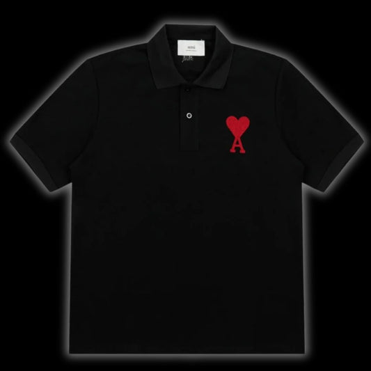 Ami Paris Polo Short Noir