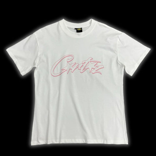 T-Shirt Corteiz Allstar RTW Blanc Et Rose